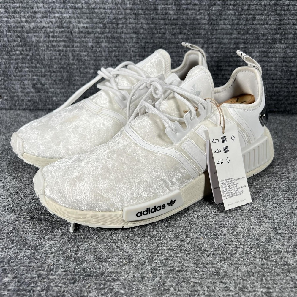 Adidas NMD_R1 W Shoes Womens Size 10 White Velvet Parley Boost Sneakers GW5681